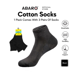 School Black Sock ABARO AS04 Cotton Primary/Secondary 3Pair